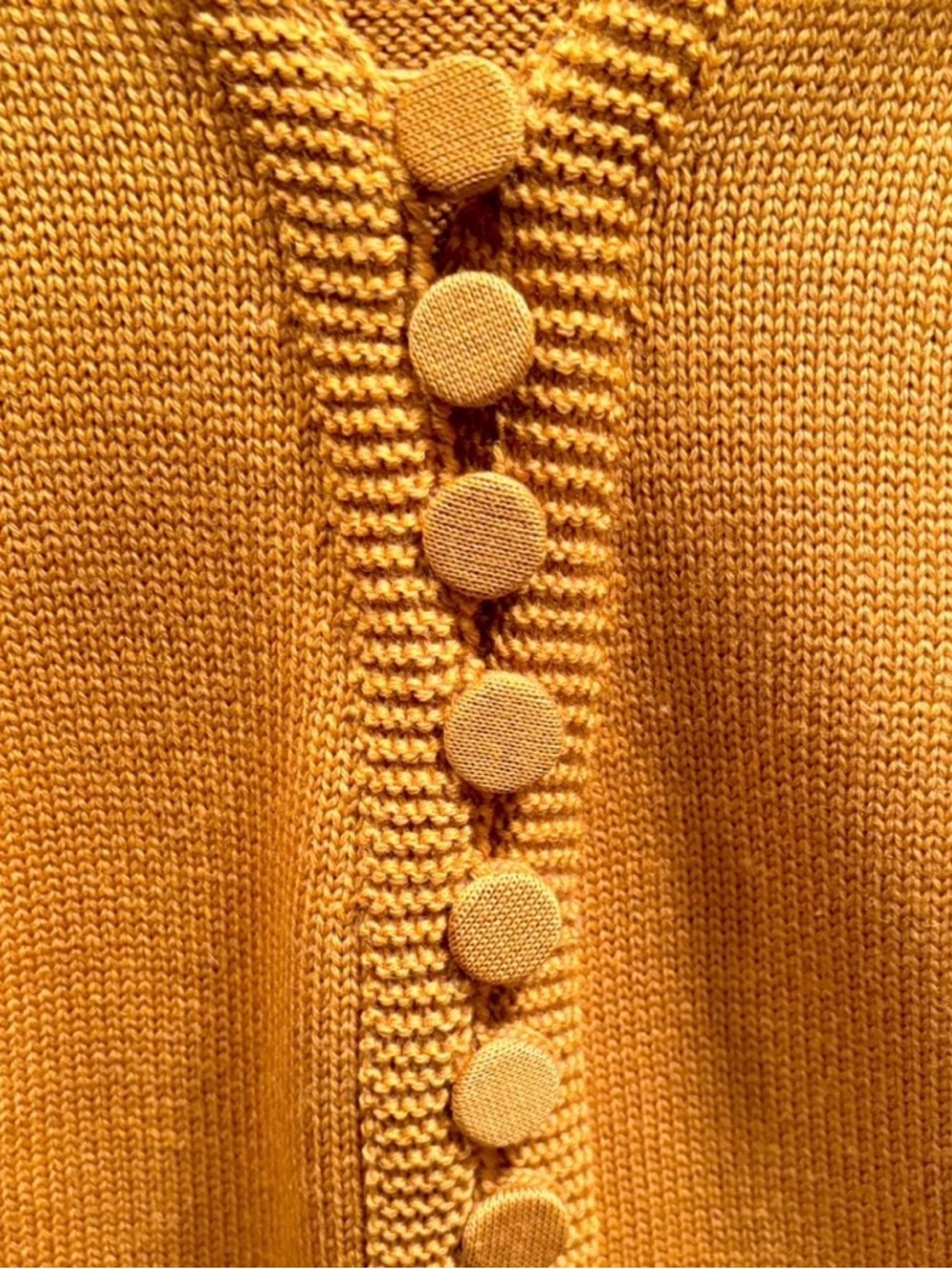 Gucci Golden Mustard Knit V-Neck Sleeveless Sweater Vest - Picture 3 of 7